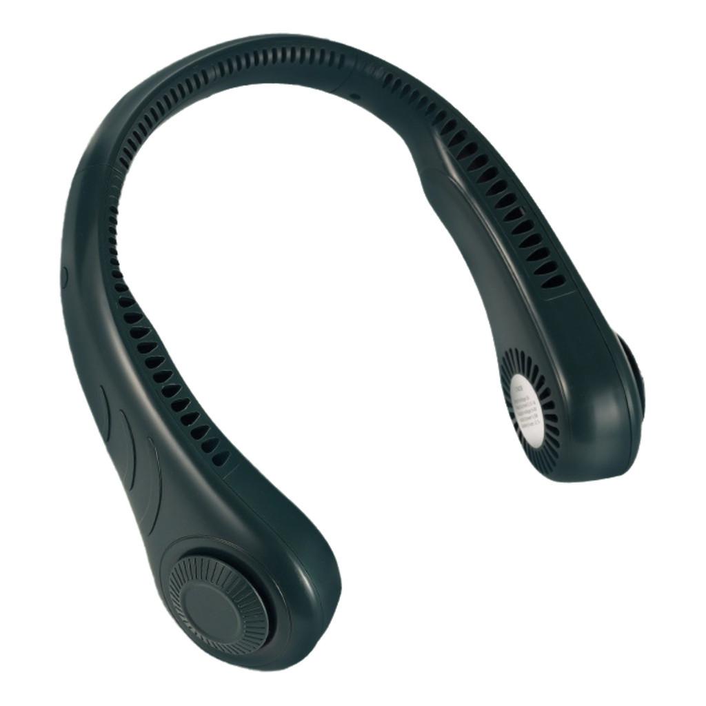 Portable Hanging Neck Fan Usb Rechargeable Brushless Motor White Low Noise