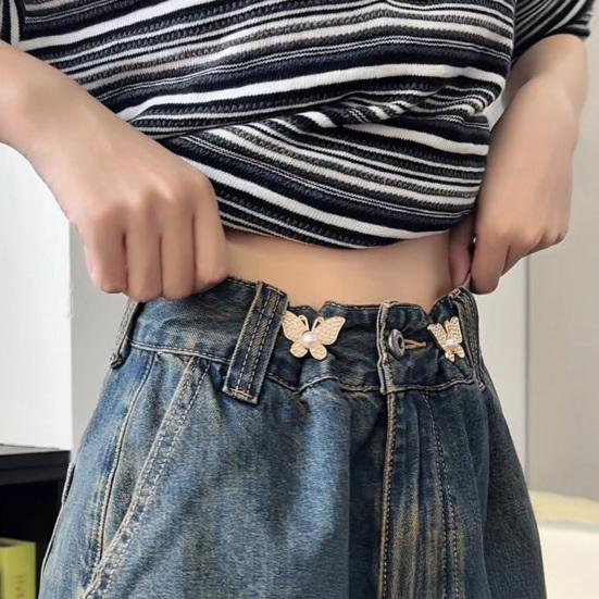 2/3/4 Pairs Adjustment Belt Buckle Strong Locking Waistband Clip No Tool Waist Adjuster No Sew Waist Tightener for Jeans