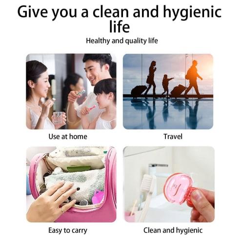 Gevrkjenp Toothbrush Protective Covers, Toothbrush Cover Caps, Toothbrush Covers, Toothbrush Cover Cap Case - Toothpaste Clip Cover Cap Case - Portabl