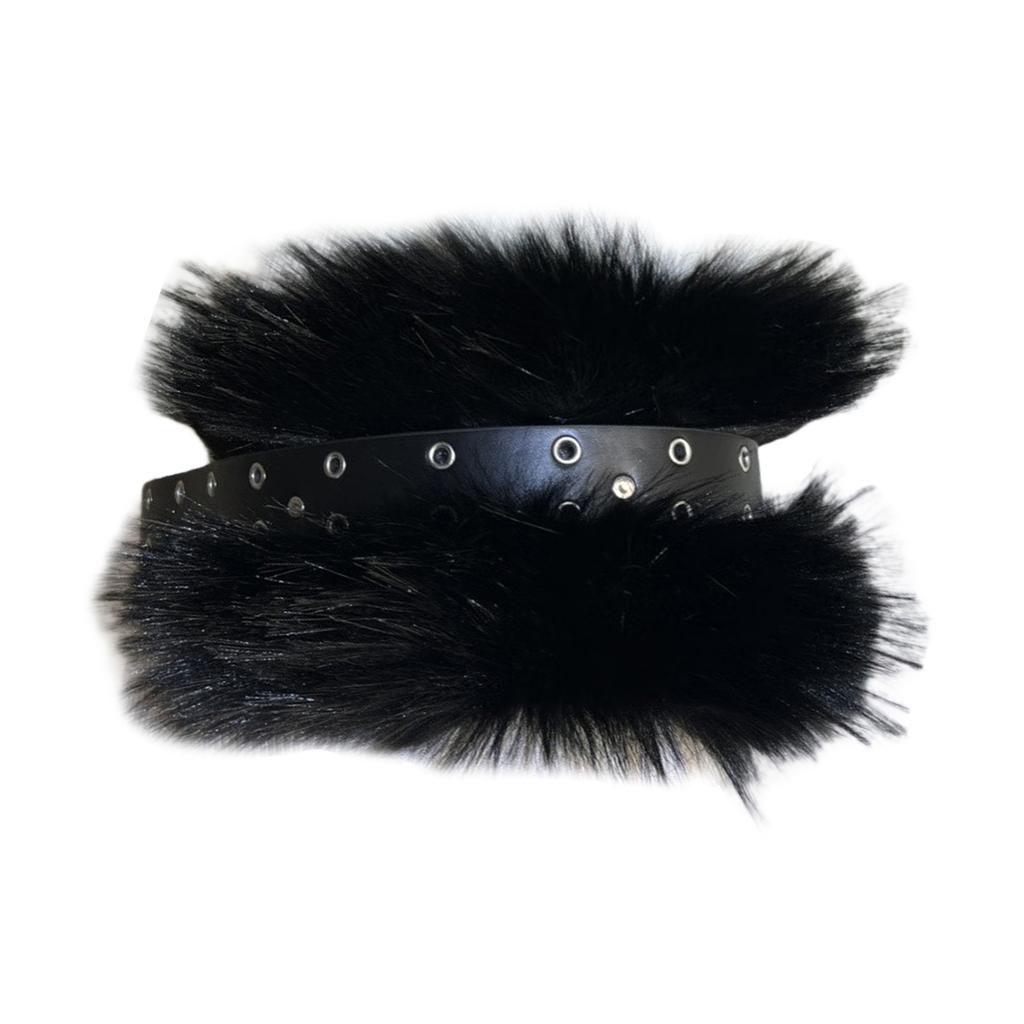 Gothic Waist Belt Stylish Furred Waist Chain Belt Elaborate Chain Belly Chain for Dress Cowboy Belt Waist Chain