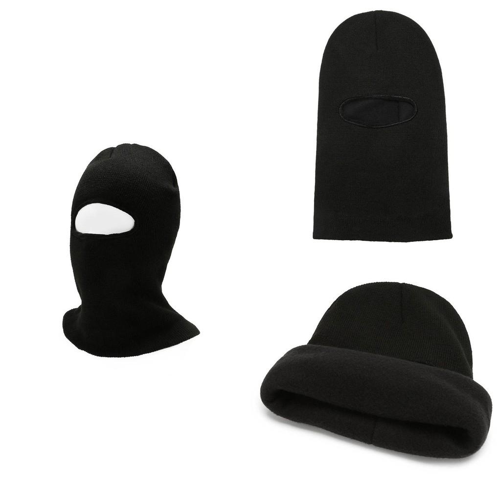 Winter Outdoor Knitted Hat Thick Warm All Inclusive Cap Fashion Gift Solid Color