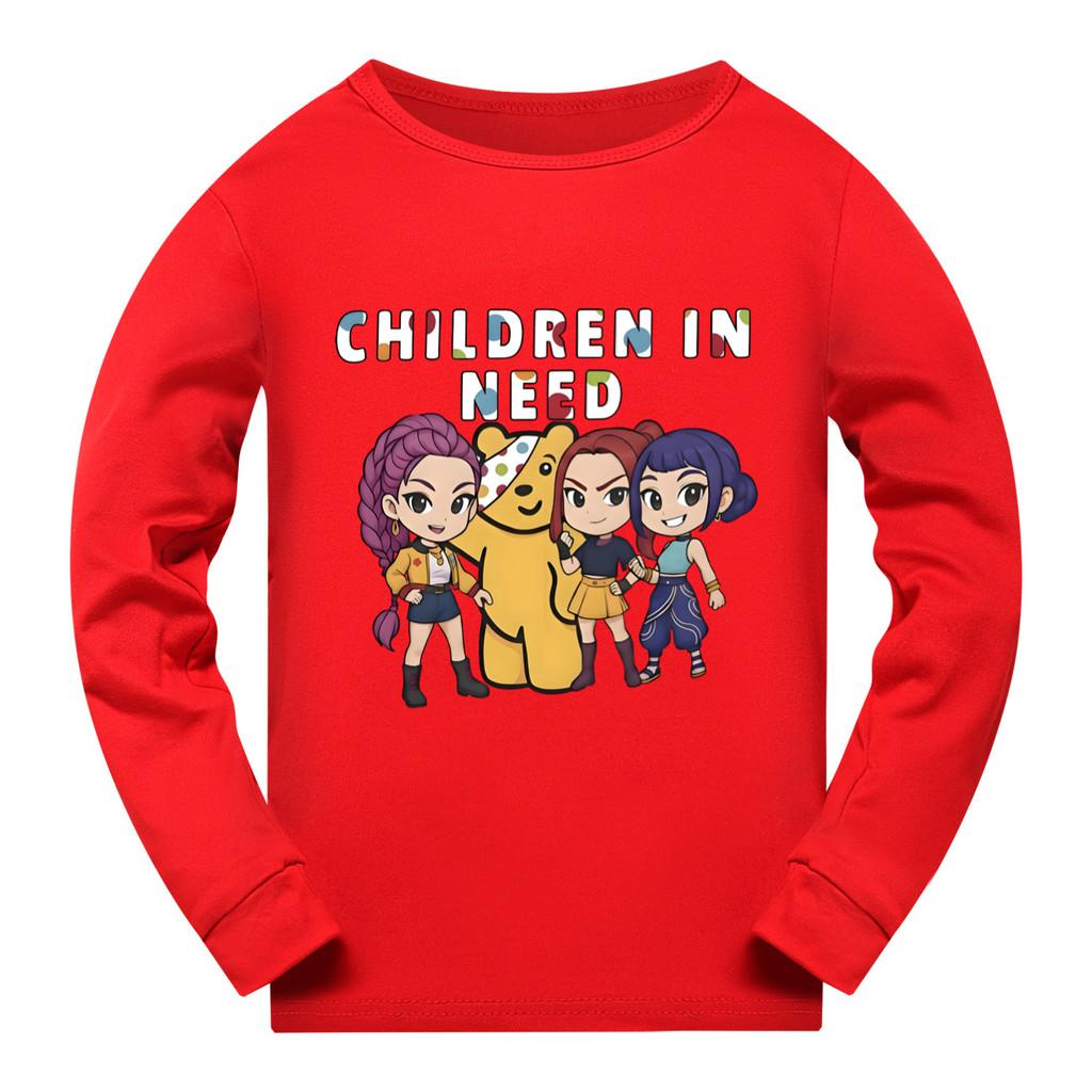 5103 Kids Girls Rumi Zoey Mira Super Star Print Long Sleeves T-Shirt