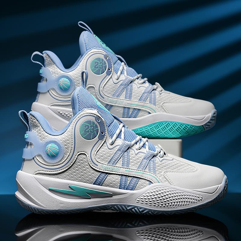 New Soft  High-top Men's Shoes 2025 Non-slip Spring and Summer Breathable Basketball Sports Shoes Soft Sole Actual Combat