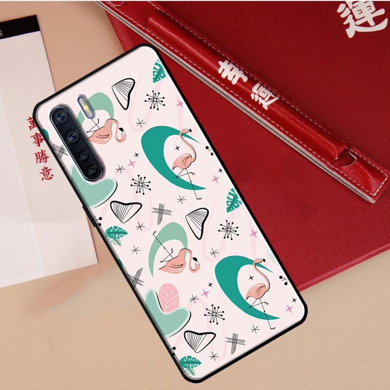 Pink Red Flamingo Case For Oppo A94 A18 A74 A57 A17 A77 A38 A58 A78 A98 A54 A80 A60 A40 A96 A76 A16 A15 A5 Pro