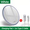 Wireless Charger Pad Stand Desktop Ultra-thin Mobile Phone Fast Charging Dock Station For iPhone 16 15 14 13 Samsung Note Xiaomi