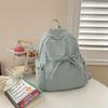 Small fresh schoolbag female college student simple solid color large capacity computer backpack casual commuting high school student backpack