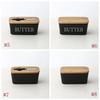 Rectangular Ceramic Butter Box Sealed Jar Butter Box Knife Western Style Household Cheese Box Kitchen Storage Tool YLE33