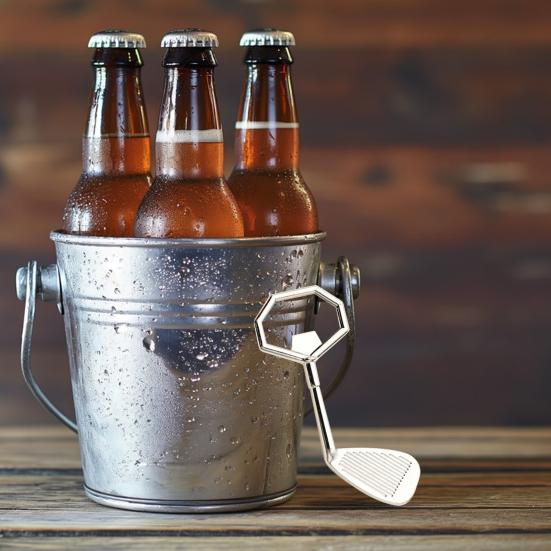 Golf Club Bottle Opener for Beer Lovers Novelty Golf Themed Beer Opener Multi-Functional Bar Accessory