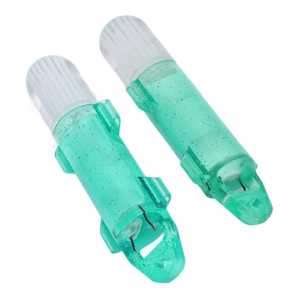 2PCS Underwater Fishing Light Fiber Optic LED Deep Drop Fishing Light Flashing Attractants Fish