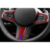 For BMW X3 G01 X4 2018- Red Carbon Fiber Steering Wheel Sheet Cover Decor 1X