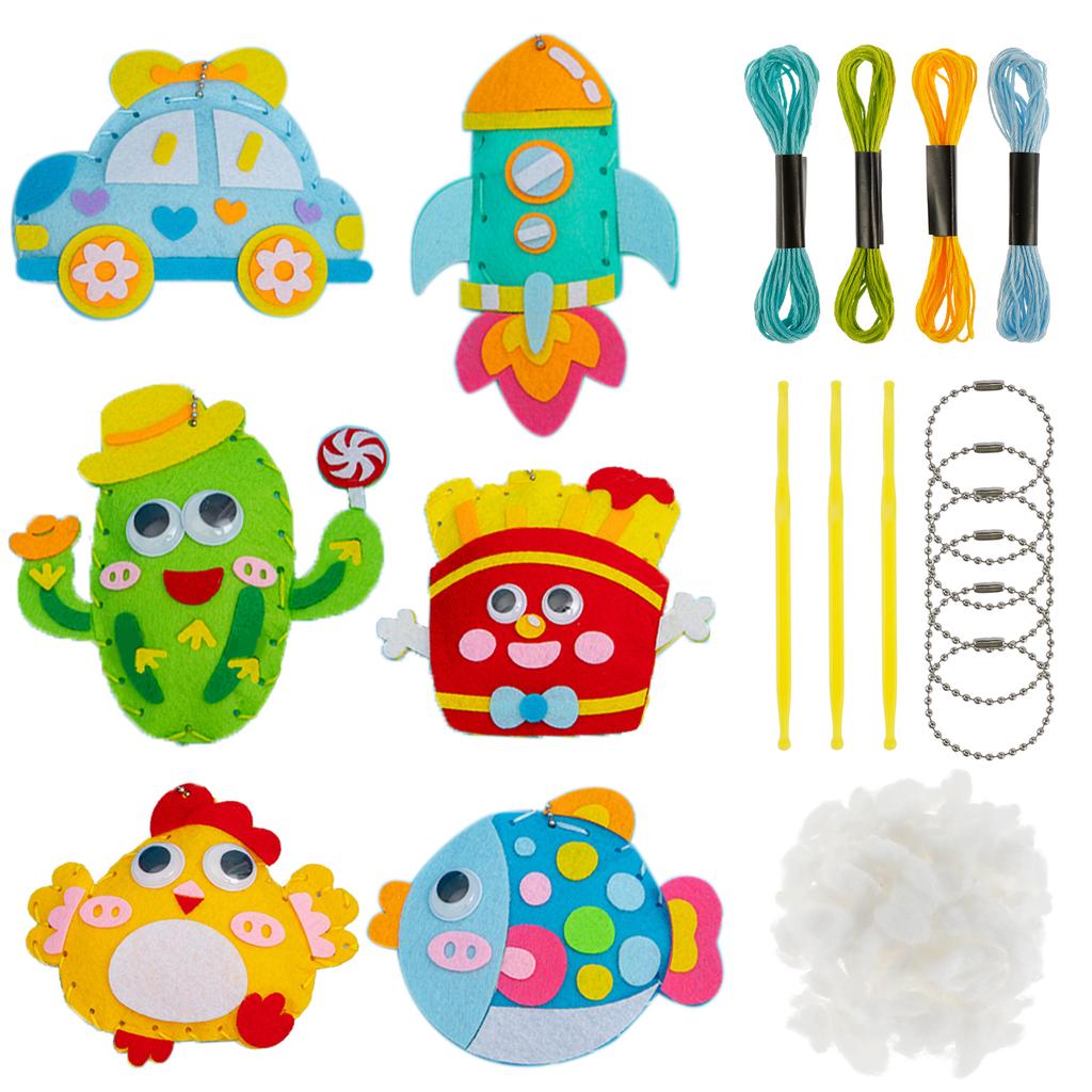 New DIY Sewing Animals Craft Kit Forest Creatures DIY Sewing Felt Plush Animals For Kids Beginners Sew Kids Art Christmas Gifts