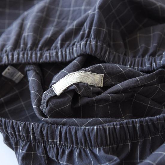 1 Set Pajama Set Soft Short Sleeve Casual Thin Comfortable Sleeping Wear Cotton Grid Print Men Homewear Daily Clothing