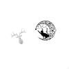 Resin Deer Cat Wall Sculpture Boho Artwork Metal Decor Black Head Art Collectible