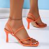 Fashion Women's Sandals Summer New Woman Square Toe Clip-toe Low Heels Ladies Shoes Female Buckle Strap Female High-Heeled Slippers
