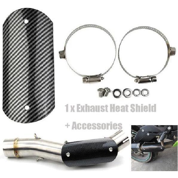 Exhaust Heat Shield Universal Motorcycle Stainless Steel Middle Pipe Heat-Shield