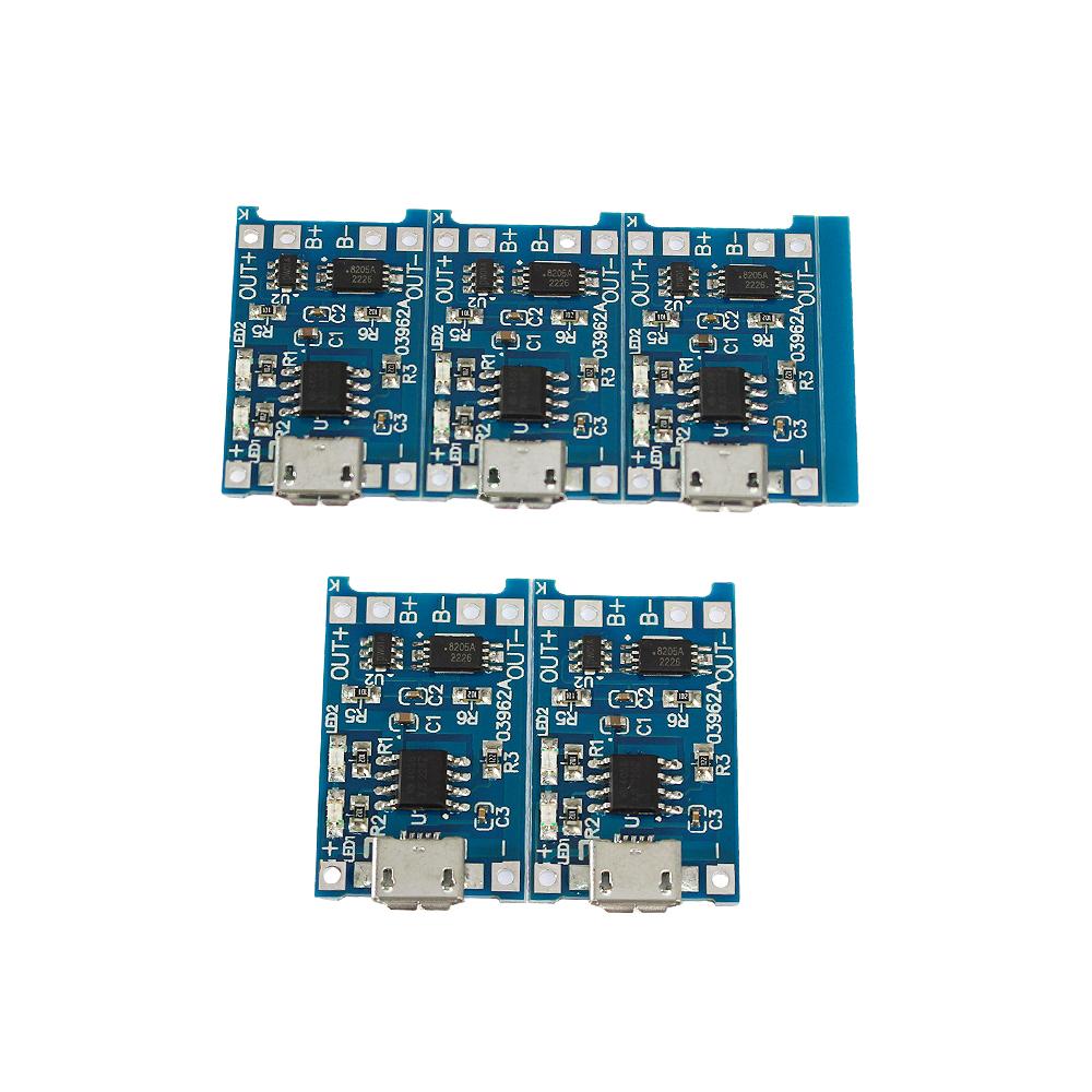 5/10pcs 5V 1A 18650 Lithium Battery Charging Board PLR TP4056 Lithium Charge Module Mini / Micro USB / Type C With Protect
