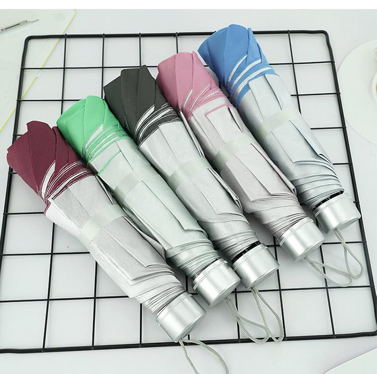 Compact Capsule Umbrella: 50% Foldable, Portable, Pocket-Size for Sunny and Rainy Days