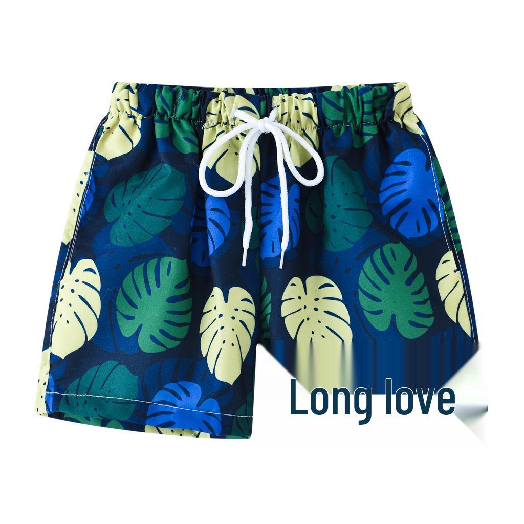 Sommer Kinder Cartoon-Print Badeshorts - Elastischer Bund Strand- & Sportbadehosen