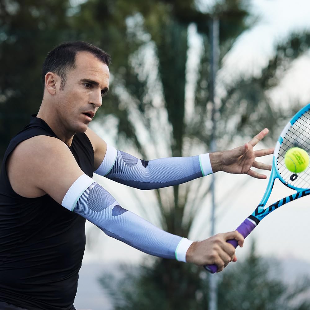 Bauerfeind SPORTOWE RĘKAWY KOMPRESYJNE NA RAMIĘ Rękawy Kompresyjne Sportowe na Ramię Wykonane w Kompresji Redukują Drgania Mięśni i Wspomagają Energię (Ramię sportowe)