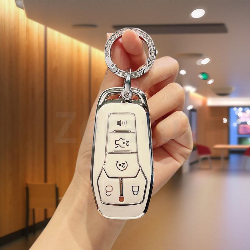 Tpu Car Key Cover Case For Ford Fusion Mondeo Mustang F-150 Explorer Edge Shell Fob Accessories