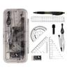 8-pcs Math Geometry Drawing Tools Set With Stationery Box Circle Gauge Compass Ruler Student Supplies