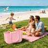 Opbevaringsbakke til mad Kopholderbakke Genanvendelig Midlertidig Bordplade Strandtaskebakke til Strandpicnic Drikkevarer Og Frugt