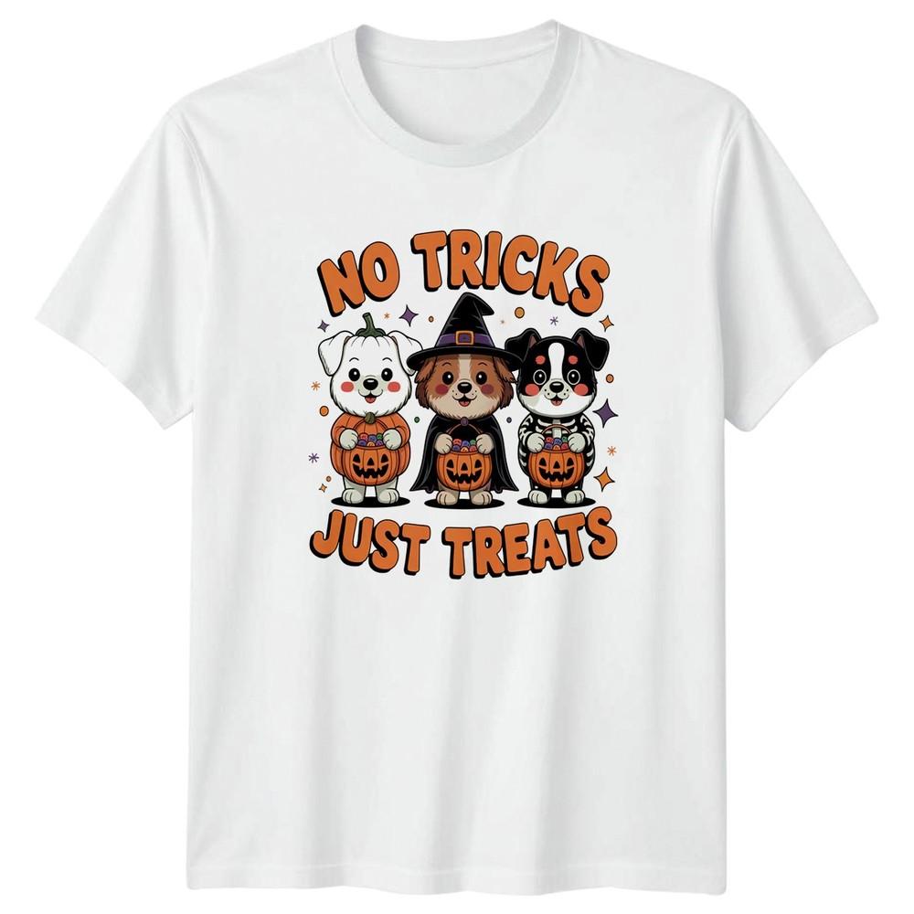 No Tricks Just Treats TShirt Dog Lovers Halloween Gift For Him And Her S