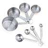 4/6/8Pcs Set Stainless Steel Measuring Spoon Cup With Scale Measuring Ruler Egg Beater Spoon Kitchen Baking Measuring Tool