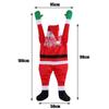 Flannel Clothes Santa Hanging Ornaments Outdoor Climbing Santa  For Home Door Window Decoration