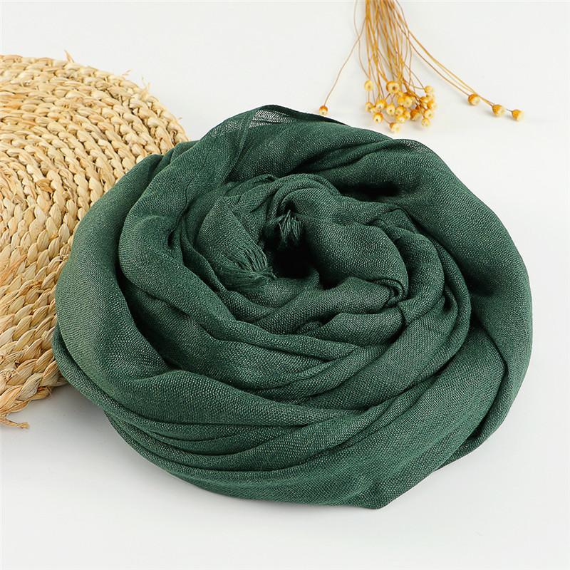 37 Color Plain Big Size Fringe Cotton Viscose Scarf Lady Warme Soft Shawls And Wraps Pashmina Stole Female Kerchief Muslim Hijab