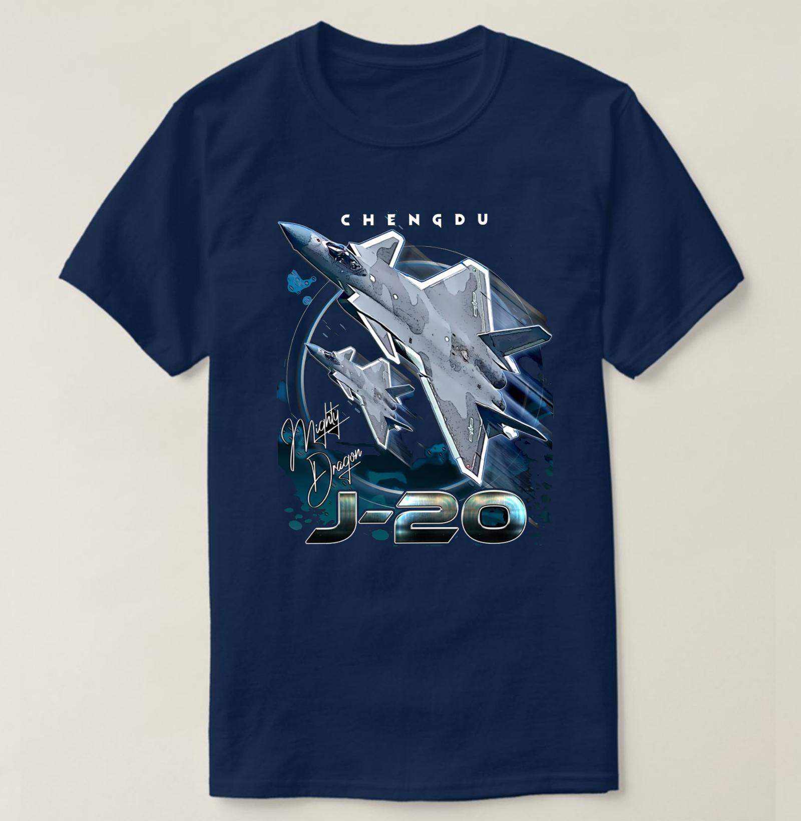 

Chengdu J20 FifthGeneration Stealth Fighter Aircraft TShirt 100 Cotton ONeck Short Sleeve Casual Mens Tshirt Size S3XL 4XL