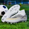 High-top Football Shoes Men and Women Children Broken Nails Tf Leather Feet Artificial Turf AG Nails Youth Student Training Shoes