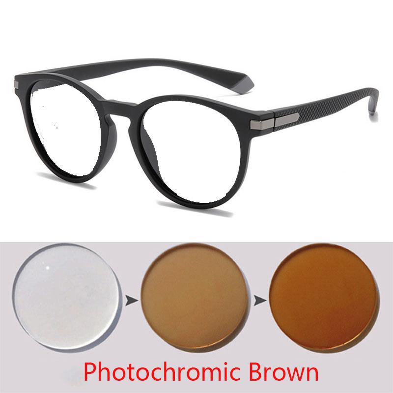 Outdoor Sport Round Myopia Lens Prescription Sunglasses Men Polarized Driving Anti-Glare Myopes Lunettes 0 -0.5 -0.75 To -6.0