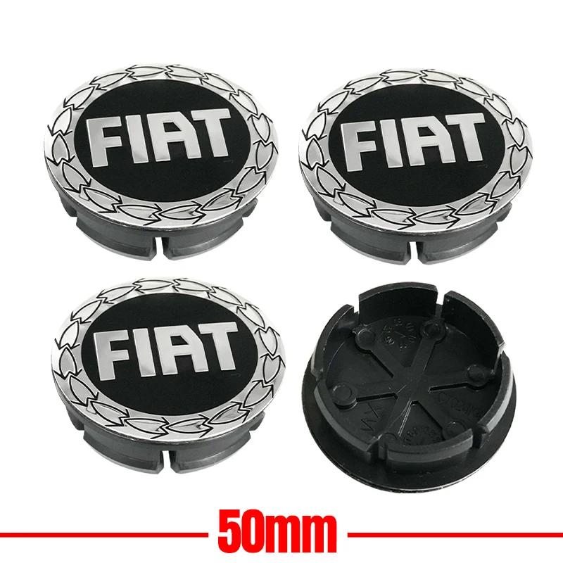 

4pcs 50mm Abarth 3D logo car emblem Wheel Center Hub Cap auto Rim refit dust-proof badge covers sticker styling accessories