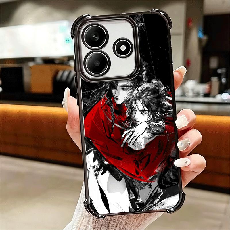 Heaven Official's Blessing Anime Plating Phone Case For Xiaomi Redmi Note 14 15 Pro Plus 13 12 11 11S 11T 10 9S 9 5G Anti-Fall A