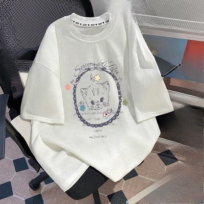 Extra-large Cartoon Printed Short-sleeved T-shirt and Sun-protective Clothing