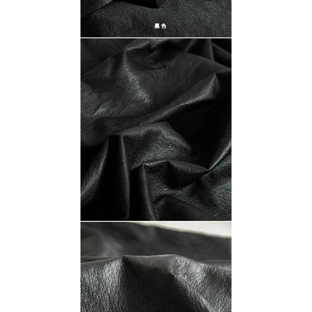 Artificial PU Soft Leather Fabric for Non Elastic DIY Sewing Decorative Bag Clothing Fashion Pants Designer Cloth Material