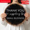 [Vintage Aluminum Sign] 2D Flat, 1pc Vintage Round "Thank You for Supporting This Small Business" Sign - Frameless Wall Hanging Suitable for Office