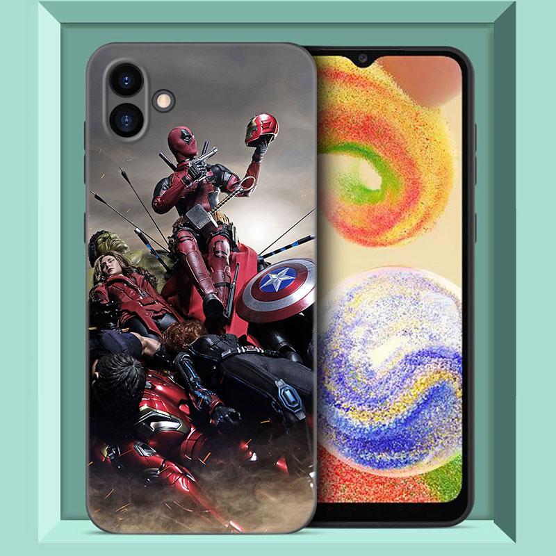 

Крутой черный силиконовый чехол Deadpool для телефона Samsung Galaxy A01 A03 Core A04 E A02 A05 A10 A20 A21 A30 A50 S A6 A8 Plus A7 2018 Samsung A7 2018