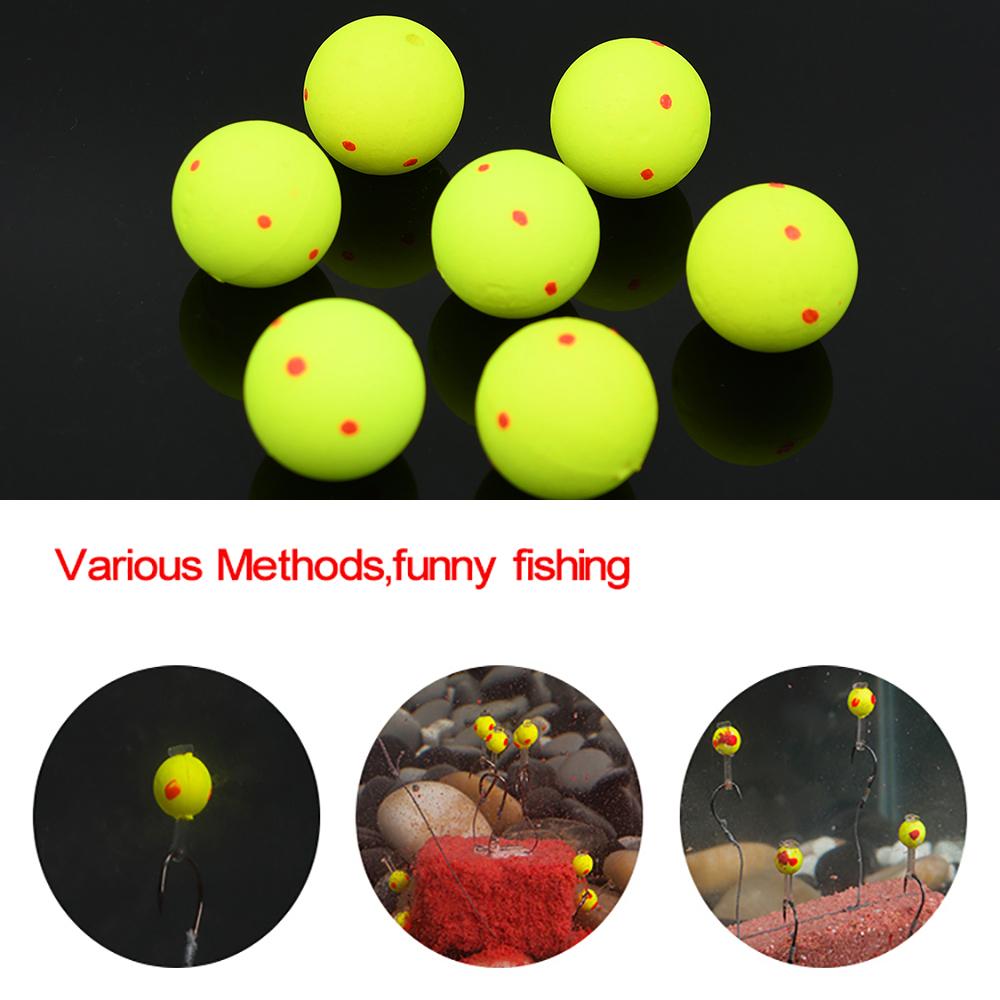MNFT 20Pcs Fishing Floats Balls, Ultra-Light EPS Foam Buoyancy Ball Yellow Fishing Float Bait  Accessories