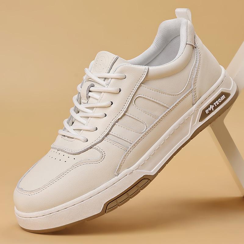 Men's Shoes Leather Autumn Sports and Leisure Shoes Men's Board Shoes Soft Sole Ruffian Handsome Little White Shoes Men's Shoes Men's Versatile Trendy