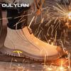 Oulylan Men Anti Puncture Work Boots Steel Toe Anti-smash Labor Footwear Wear Resistant Antislip Comfort Safety Shoes