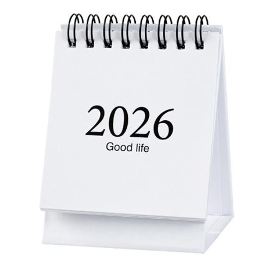 2026 Mini Desk Calendar with Stickers Ritual Life Planner Portable Standing Flip