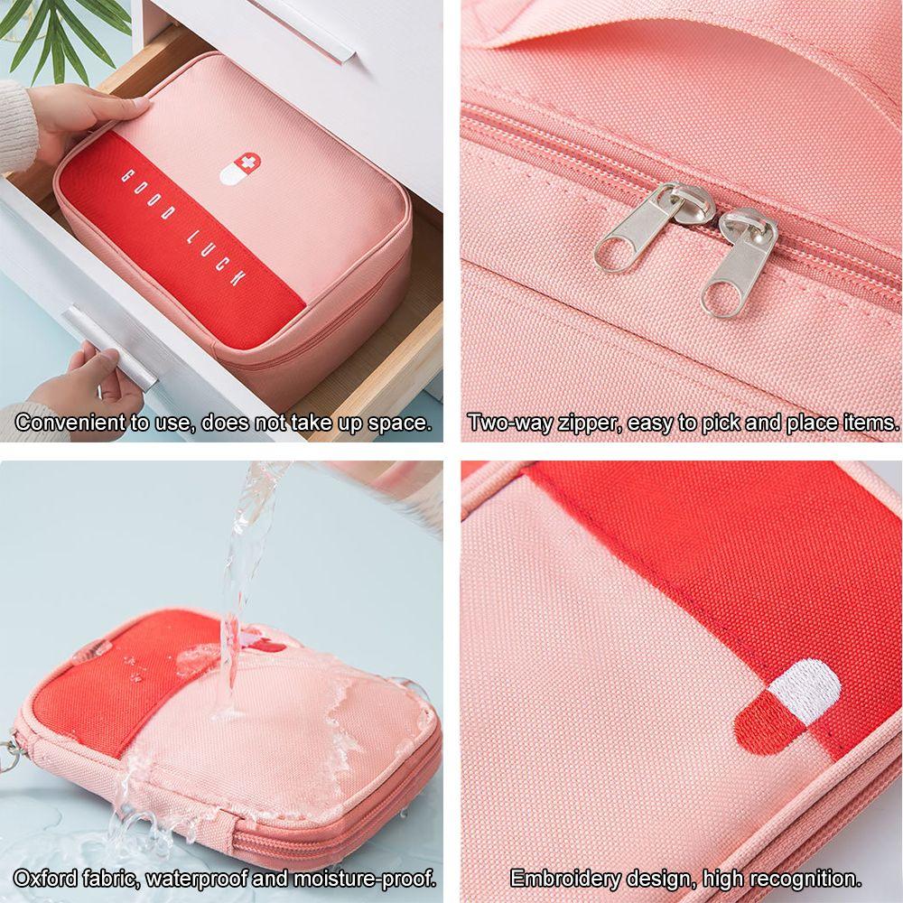 Large-Capacity Medicine Container Medicine Case Car First Aid Kit First Aid Bag Cosmetic Organizer