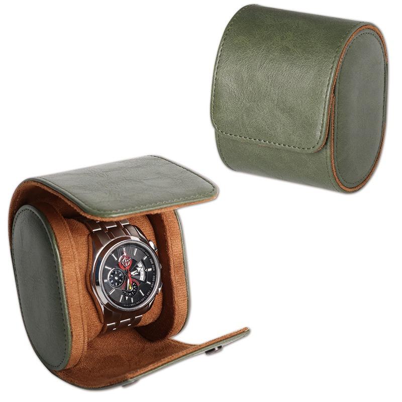 Watch packaging box storage sewing soft cloth PU leather watch leather box fixed leather bag