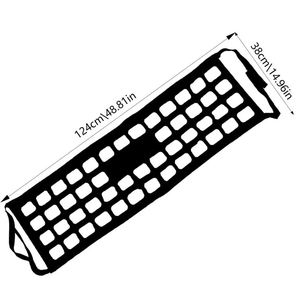 

Сетка для хранения вещей в багажнике грузовика, сетчатая грузовая сетка, простой и надежный сетчатый органайзер для внедорожников, автомобилей, пикапов, грузовых автомобилей, аксессуары для багажников чёрный
