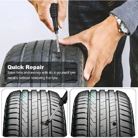 Self-Service Kits with Screwdriver Tire Repair Tire Repair Nails Self-Tapping Screw Rubber Screw Tool for Car Motorcycle