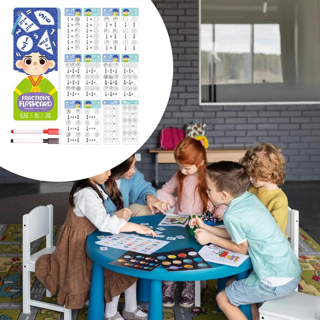 Kids Math Flash Cards Kindergarten Home Reusable Lightweight Flashcards