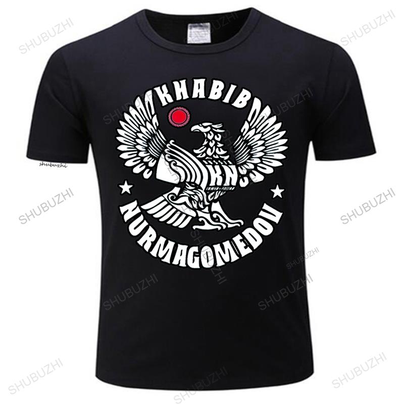 

Новая летняя футболка черная с коротким рукавом топы для мужчин Хабиб Нурмагомедов Хлопок Брендовая футболка Мужская Футболка с принтом уличной одежды с круглым вырезом M