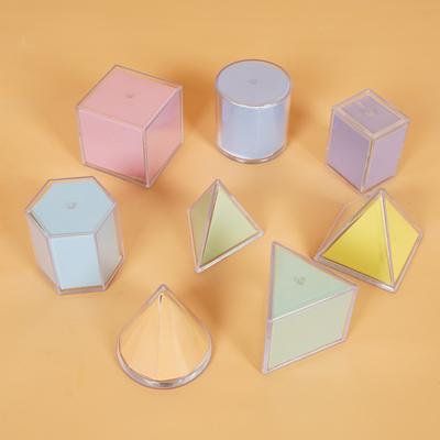 8Pcs Perspective Geometry Solid Geometry Model Detachable Primary School Teaching Cube Rectangular Prism Teaching Tool